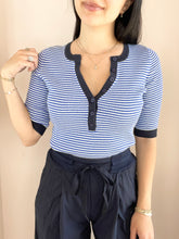 Mini Stripe Henley Sweater